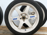 RAYS VOLK TE37 SAGA Forged Wheels White 17x7.5J +48 5x100 215/45 R17