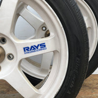 RAYS VOLK TE37 SAGA Forged Wheels White 17x7.5J +48 5x100 215/45 R17