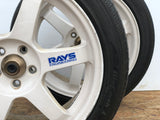 RAYS VOLK TE37 SAGA Forged Wheels White 17x7.5J +48 5x100 215/45 R17