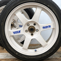 RAYS VOLK TE37 SAGA Forged Wheels White 17x7.5J +48 5x100 215/45 R17