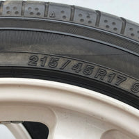 RAYS VOLK TE37 SAGA Forged Wheels White 17x7.5J +48 5x100 215/45 R17