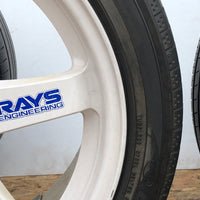 RAYS VOLK TE37 SAGA Forged Wheels White 17x7.5J +48 5x100 215/45 R17