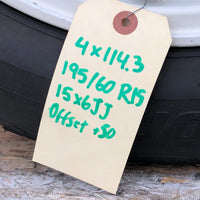 JDM 96-97 Honda Integra Type R OEM 4x114.3 Wheels 15X6 ET50 Rims Mags / Tires