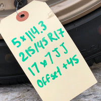 17×7JJ +45 5×114.3 Advanced Vehicle System Model 5 Twin 5 Spoke 215 45 17 Wheel