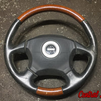 JDM OEM 03 BP9 Subaru Legacy Outback Momo Wood and Leather Steering Wheel Genuine | Steering Wheel | Leather, Legacy, MOMO Wood Grain, Outback, Subaru | 1043