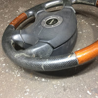 JDM OEM 03 BP9 Subaru Legacy Outback Momo Wood and Leather Steering Wheel Genuine | Steering Wheel | Leather, Legacy, MOMO Wood Grain, Outback, Subaru | 1043