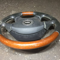 JDM OEM 03 BP9 Subaru Legacy Outback Momo Wood and Leather Steering Wheel Genuine | Steering Wheel | Leather, Legacy, MOMO Wood Grain, Outback, Subaru | 1043