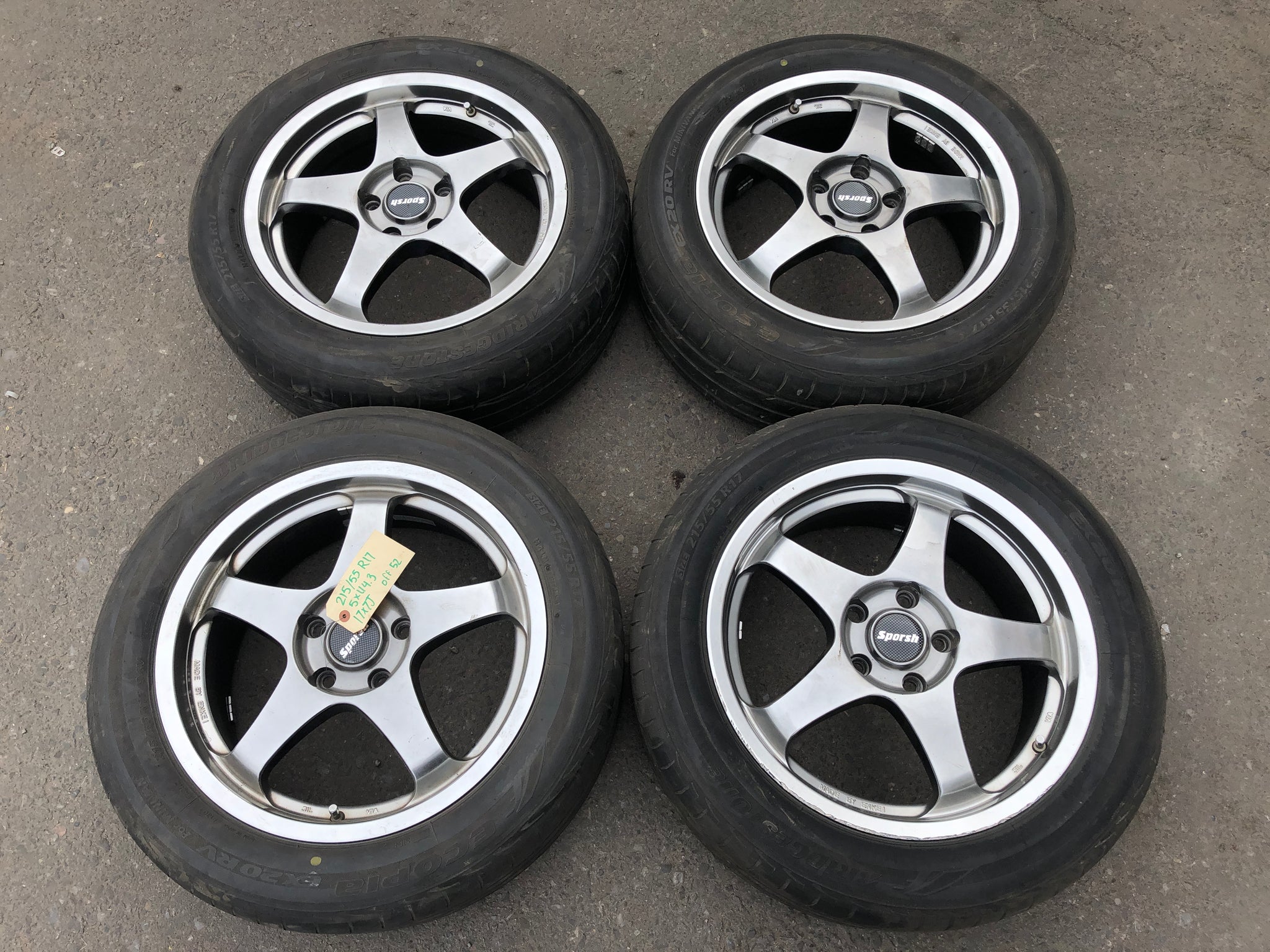 1900 | ENKEI PF05 Rare Racing Wheels 17x7J +52 5x114.3 215/55 R17