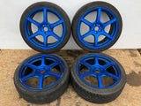 JDM Rays Gram Lights Marine Blue 57C6 Wheels 18x7.5 5x100 Lightweight Rims USED | Wheels and Rims | 1695