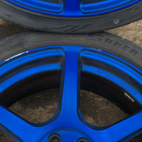 JDM Rays Gram Lights Marine Blue 57C6 Wheels 18x7.5 5x100 Lightweight Rims USED | Wheels and Rims | 1695