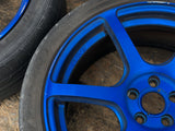 JDM Rays Gram Lights Marine Blue 57C6 Wheels 18x7.5 5x100 Lightweight Rims USED | Wheels and Rims | 1695