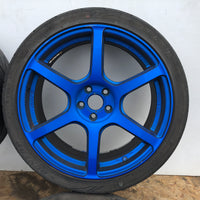 JDM Rays Gram Lights Marine Blue 57C6 Wheels 18x7.5 5x100 Lightweight Rims USED | Wheels and Rims | 1695
