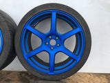 JDM Rays Gram Lights Marine Blue 57C6 Wheels 18x7.5 5x100 Lightweight Rims USED | Wheels and Rims | 1695