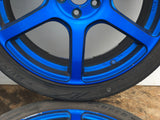 JDM Rays Gram Lights Marine Blue 57C6 Wheels 18x7.5 5x100 Lightweight Rims USED | Wheels and Rims | 1695