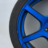 JDM Rays Gram Lights Marine Blue 57C6 Wheels 18x7.5 5x100 Lightweight Rims USED