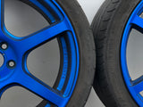 JDM Rays Gram Lights Marine Blue 57C6 Wheels 18x7.5 5x100 Lightweight Rims USED