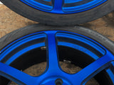 JDM Rays Gram Lights Marine Blue 57C6 Wheels 18x7.5 5x100 Lightweight Rims USED