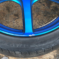 JDM Rays Gram Lights Marine Blue 57C6 Wheels 18x7.5 5x100 Lightweight Rims USED