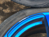 JDM Rays Gram Lights Marine Blue 57C6 Wheels 18x7.5 5x100 Lightweight Rims USED