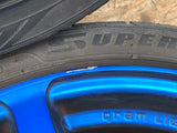 JDM Rays Gram Lights Marine Blue 57C6 Wheels 18x7.5 5x100 Lightweight Rims USED