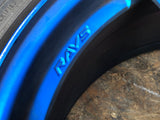 JDM Rays Gram Lights Marine Blue 57C6 Wheels 18x7.5 5x100 Lightweight Rims USED