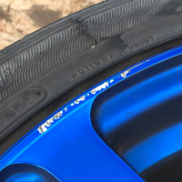 JDM Rays Gram Lights Marine Blue 57C6 Wheels 18x7.5 5x100 Lightweight Rims USED