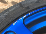 JDM Rays Gram Lights Marine Blue 57C6 Wheels 18x7.5 5x100 Lightweight Rims USED