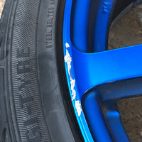 JDM Rays Gram Lights Marine Blue 57C6 Wheels 18x7.5 5x100 Lightweight Rims USED