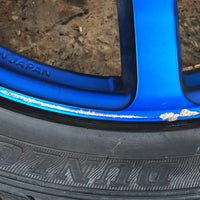 JDM Rays Gram Lights Marine Blue 57C6 Wheels 18x7.5 5x100 Lightweight Rims USED