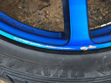 JDM Rays Gram Lights Marine Blue 57C6 Wheels 18x7.5 5x100 Lightweight Rims USED
