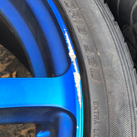 JDM Rays Gram Lights Marine Blue 57C6 Wheels 18x7.5 5x100 Lightweight Rims USED