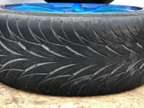 JDM Rays Gram Lights Marine Blue 57C6 Wheels 18x7.5 5x100 Lightweight Rims USED