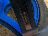 JDM Rays Gram Lights Marine Blue 57C6 Wheels 18x7.5 5x100 Lightweight Rims USED