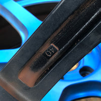 JDM Rays Gram Lights Marine Blue 57C6 Wheels 18x7.5 5x100 Lightweight Rims USED