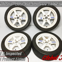 RAYS VOLK RACING 5X114.3 16X8 / 16X7 JJ OFFSET (+33 Fronts)(+38 Rears) POTENZA RE-11 BridgeStone Tires 205/45r16 83W | Wheels and Rims | 205/45R16, 5x114.3, Acura Integra Type R, Honda Civic EK9, RAYS, Volk Racing | 1202