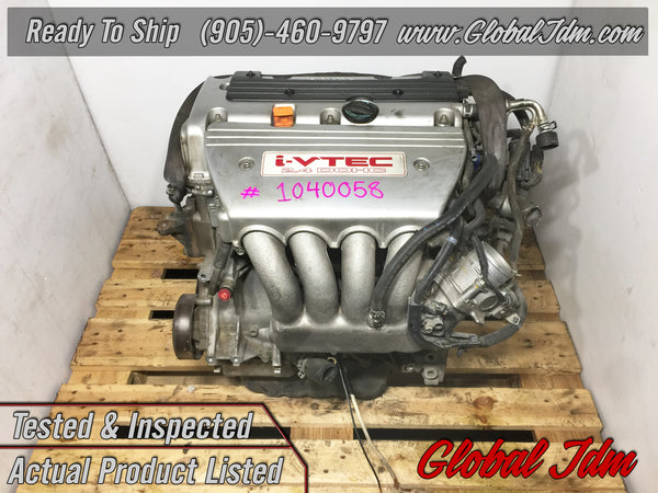 JDM Honda Acura K24A Type S Engine 2.4L DOHC I-VTEC Motor RBB Head Accord TSX - 1040058 | Engine | Accord, Acura, acura tsx, engine, Honda, Honda Accord, k24a, TSX, type s | 1285