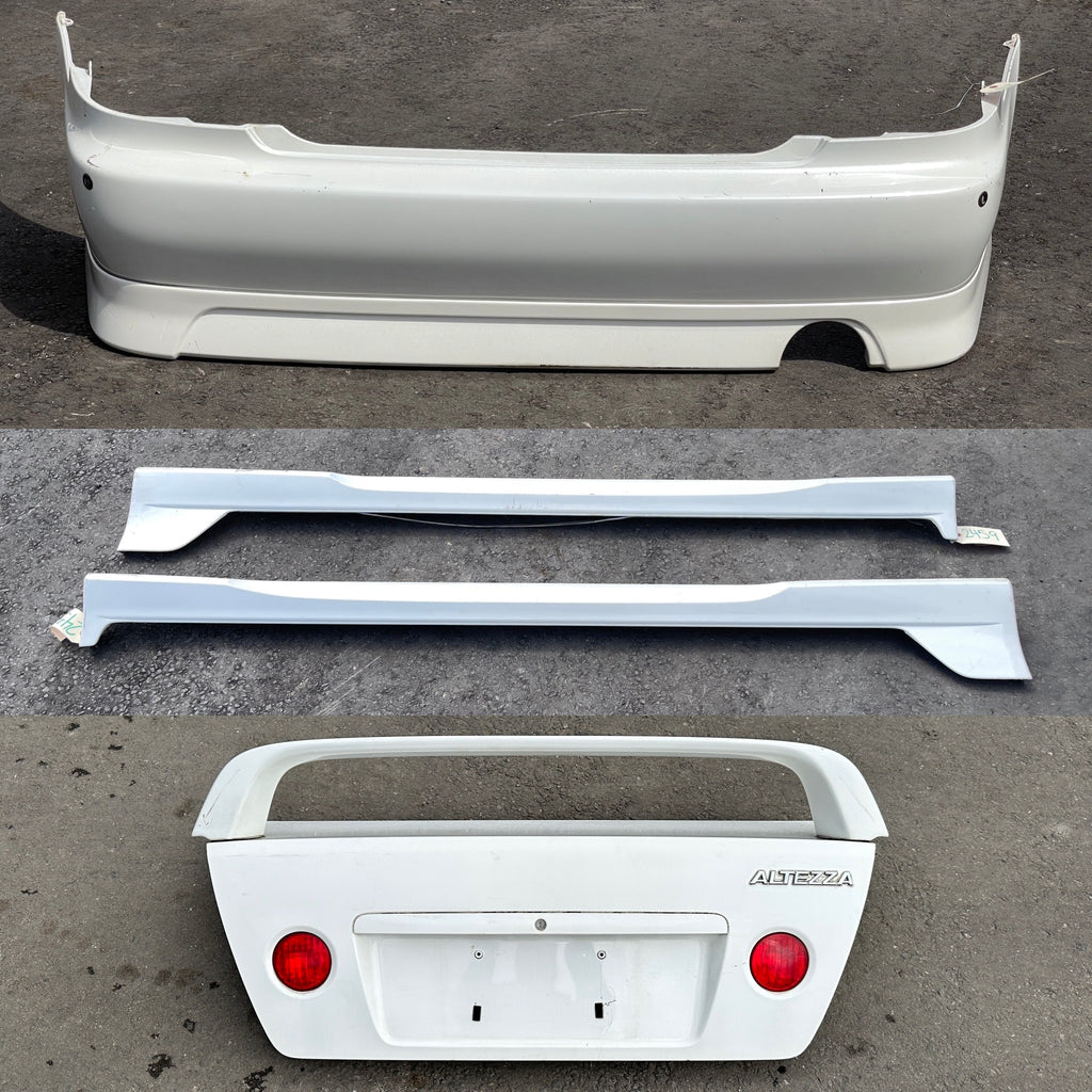 Altezza Spoiler Riser 2459 JDM 2001-2005 Toyota Altezza Lexus IS300 Side Skirts + Rear Bumper ...