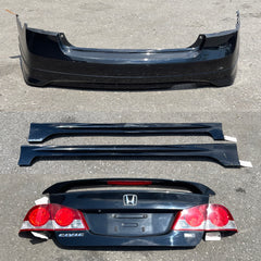 JDM 2006-2008 Honda Civic/Acura CSX Rear End Conversion Rear Trunk + Bumper + TailLights + Sideskirts