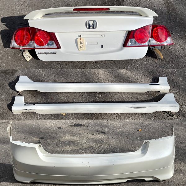 JDM 2006-2008 Honda Civic/Acura CSX Rear End Conversion Rear Trunk + Bumper + TailLights + Sideskirts | Trunk & Tail Lights | Acura CSX Rear Bumper, Acura CSX Trunk Lid, freeshipping | 2180