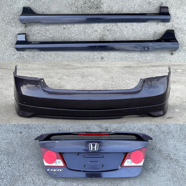 JDM 2006-2008 Honda Civic/Acura CSX Rear End Conversion Rear Trunk + Bumper + TailLights + Sideskirts | Trunk & Tail Lights | Acura CSX Rear Bumper, Acura CSX Trunk Lid, freeshipping | 2209